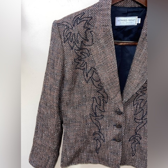 VINTAGE Howard Wolf Suit Jacket and Skirt Set Size 8 - Picture 3 of 13